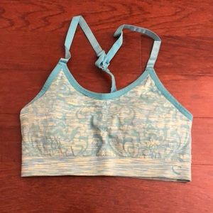 Blue and Green Sports Bra
